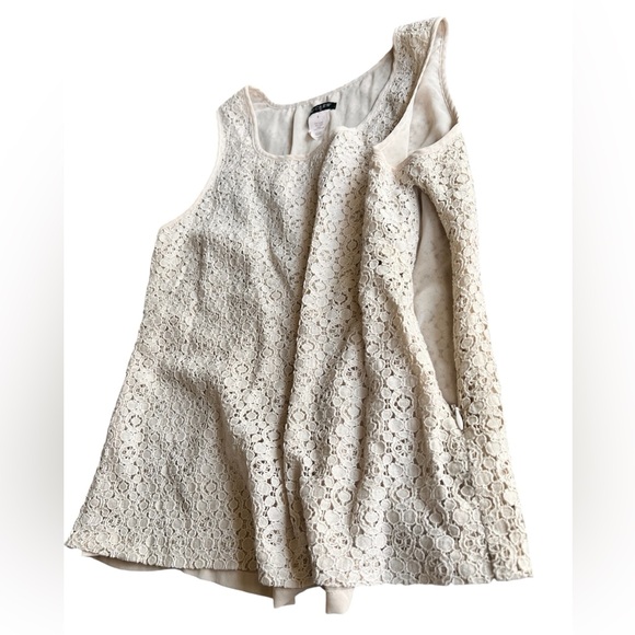J. Crew Cream Scoop Neck Tank Top Size 2 - Picture 3 of 4